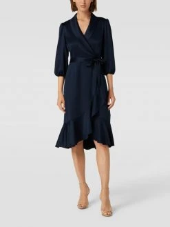 Adrianna Papell Cocktailkleid In Wickel-Optik - Dunkelblau