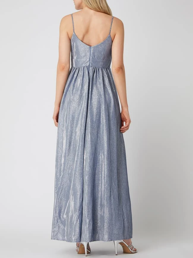 Swing Abendkleid Mit Glitter-Effekt - Rauchblau 6 Swing Abendkleid Mit Glitter-Effekt - Rauchblau – Bild 4