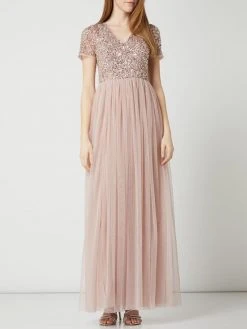 MAYA DELUXE Abendkleid Aus Tüll Mit Pailletten - Rosé