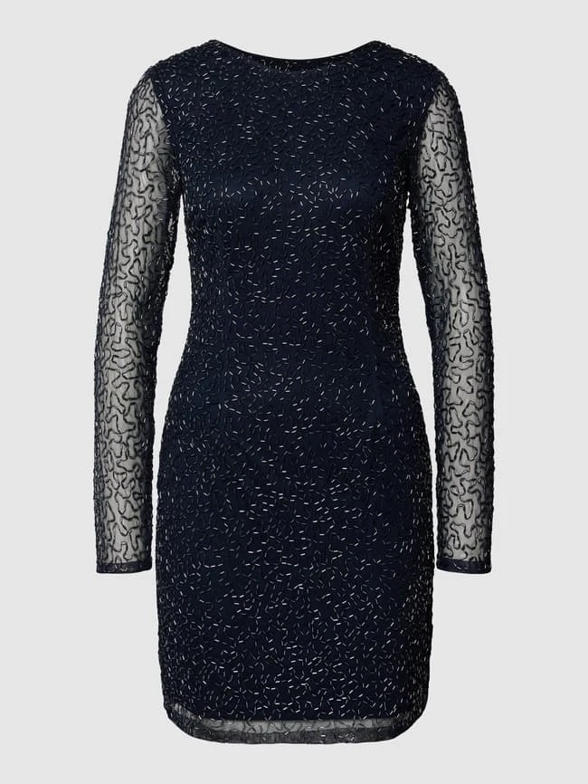 LACE & BEADS Cocktailkleid In Minilänge Mit Paillettenbesatz - Marineblau 4 LACE & BEADS Cocktailkleid In Minilänge Mit Paillettenbesatz - Marineblau – Bild 2
