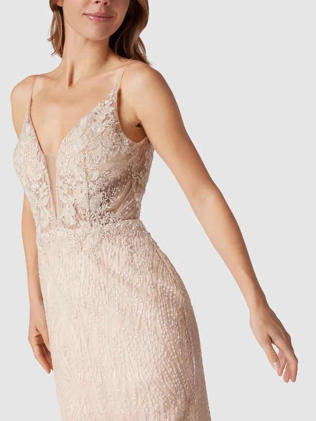 Unique Abendkleid Mit Stola - Rosé 5 Unique Abendkleid Mit Stola - Rosé – Bild 3