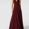 TROYDEN COLLECTION Abendkleid Mit Drapierung - Kirschrot