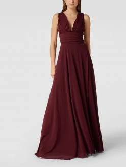 TROYDEN COLLECTION Abendkleid Mit Drapierung - Kirschrot