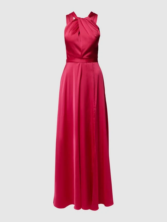 Unique Abendkleid Mit Hohem Seitenschlitz - Pink 4 Unique Abendkleid Mit Hohem Seitenschlitz - Pink – Bild 2