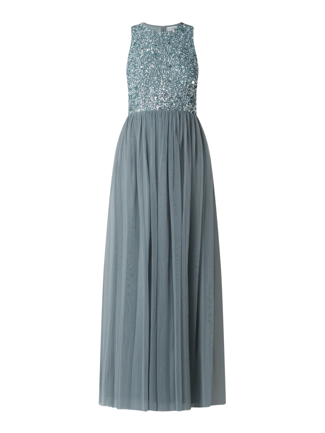 LACE & BEADS Abendkleid Mit Pailletten - Dunkelgrau 4 LACE & BEADS Abendkleid Mit Pailletten - Dunkelgrau – Bild 2