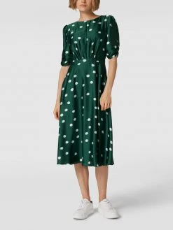 Swing Cocktailkleid Mit Allover-Muster - Grün