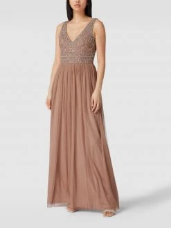 LACE & BEADS Abendkleid Mit Ziersteinen - Rosa