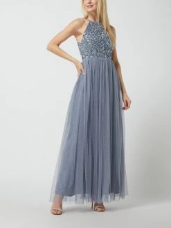 MAYA DELUXE Abendkleid Mit Pailletten - Rauchblau