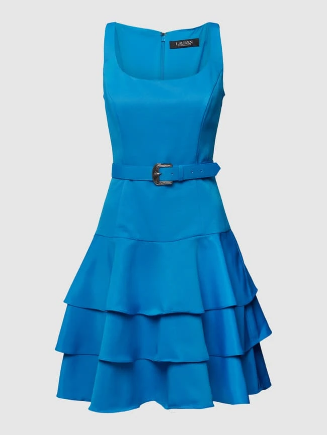 Lauren Ralph Lauren Knielanges Cocktailkleid In Stufen-Optik Modell 'Ailanny' - Royalblau 4 Lauren Ralph Lauren Knielanges Cocktailkleid In Stufen-Optik Modell 'Ailanny' - Royalblau – Bild 2