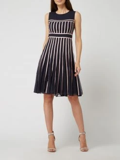 Christian Berg Cocktail Cocktailkleid Mit Zierstreifen - Marineblau Meliert