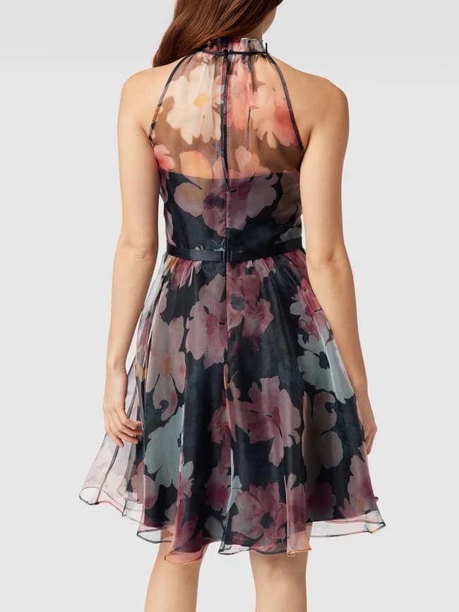 V.M. Cocktailkleid Mit Floralem Muster - Dunkelblau 7 V.M. Cocktailkleid Mit Floralem Muster - Dunkelblau – Bild 5