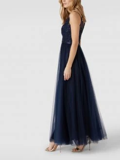 Laona Abendkleid Mit Zierbesatz - Marineblau
