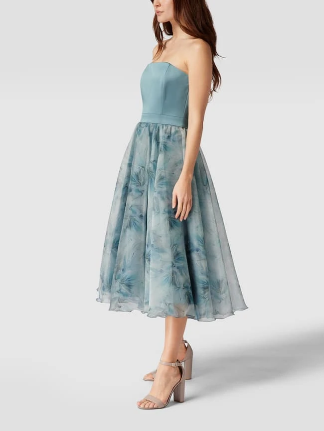 Swing Cocktailkleid Mit Floralem Muster - Bleu 6 Swing Cocktailkleid Mit Floralem Muster - Bleu – Bild 4