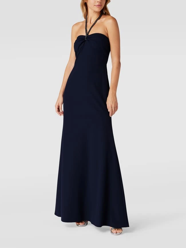 Lauren Ralph Lauren Abendkleid Mit Neckholder - Marineblau 5 Lauren Ralph Lauren Abendkleid Mit Neckholder - Marineblau – Bild 4