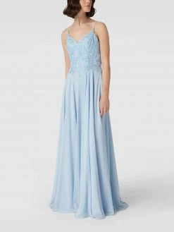 Mascara Abendkleid Mit Zierbesatz - Hellblau