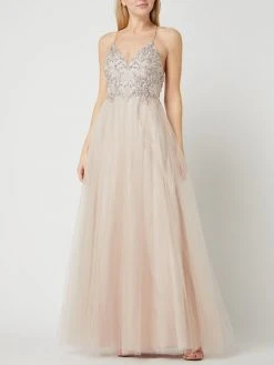 Unique Abendkleid Mit Pailletten - Sand