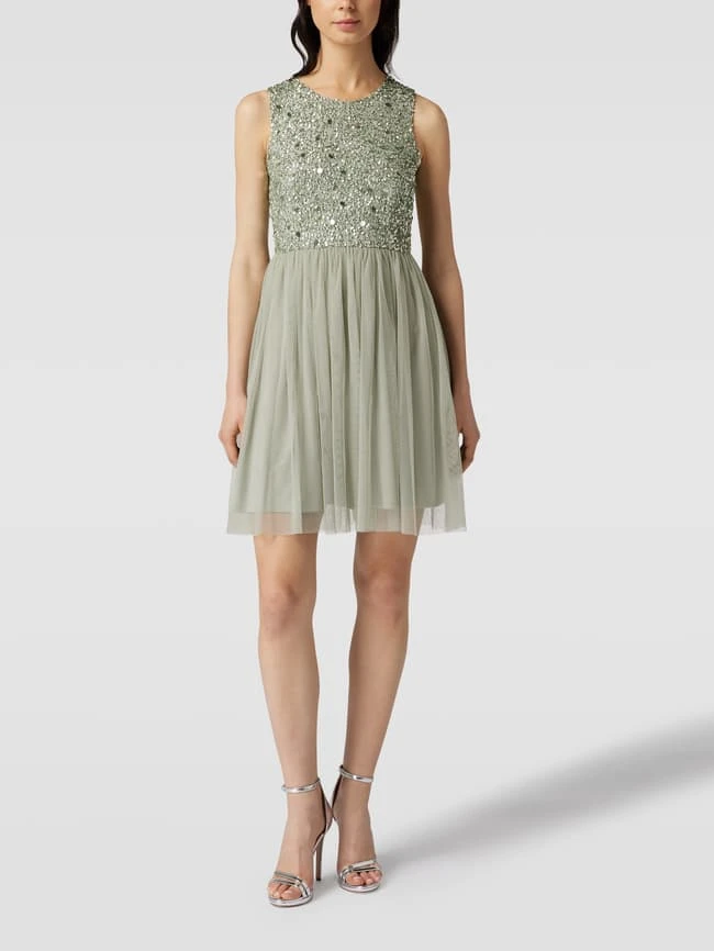 LACE & BEADS Cocktailkleid Mit Pailletten - Hellgrün 3 LACE & BEADS Cocktailkleid Mit Pailletten - Hellgrün