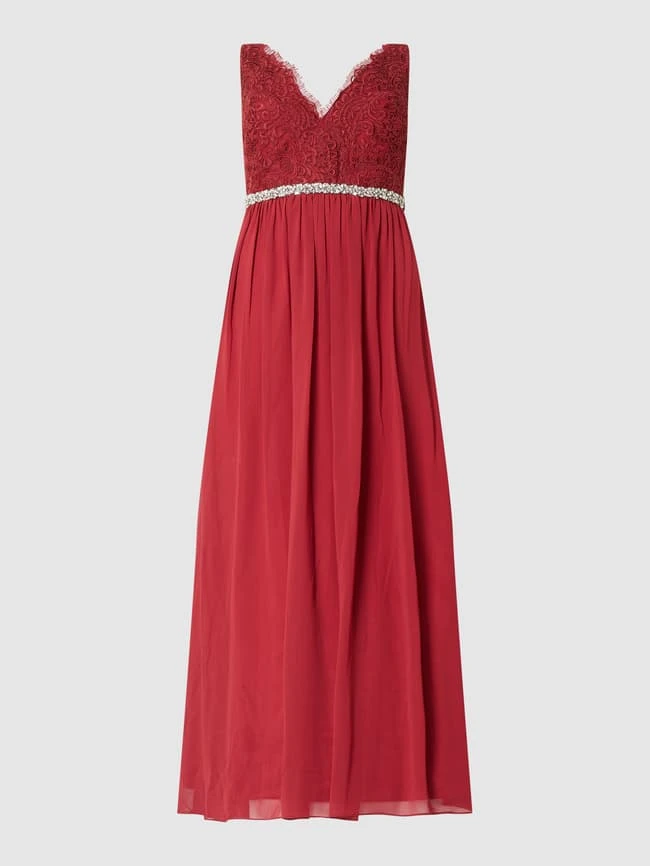 My Mascara Curves PLUS SIZE Abendkleid Mit Floralen Stickereien - Bordeaux Rot 4 My Mascara Curves PLUS SIZE Abendkleid Mit Floralen Stickereien - Bordeaux Rot – Bild 2