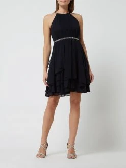 Jake*s Cocktail Cocktailkleid Mit Volants - Marineblau Meliert