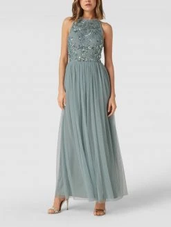 LACE & BEADS Abendkleid Mit Pailletten Und Ziersteinen - Grün