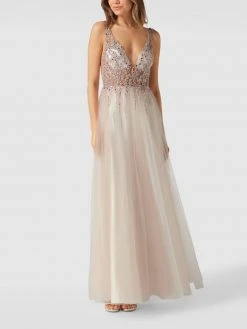 Mascara Abendkleid In Maxilänge Aus Tüll - Rosé