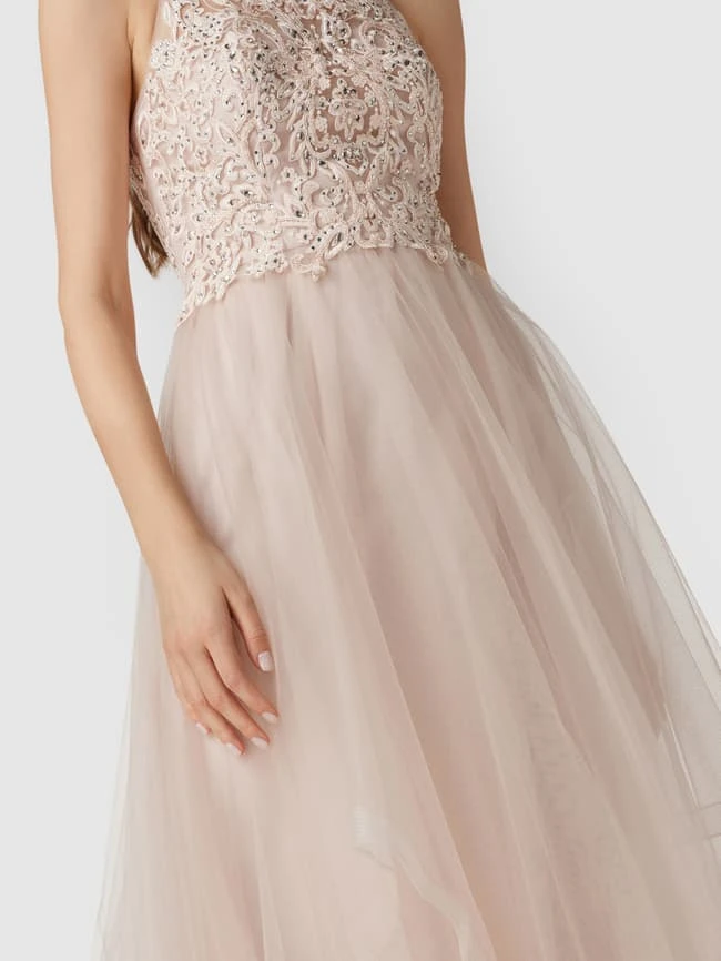 Laona Abendkleid Mit Zierbesatz - Sand 5 Laona Abendkleid Mit Zierbesatz - Sand – Bild 3