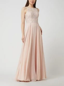 Luxuar Abendkleid Mit Stickereien - Rosa