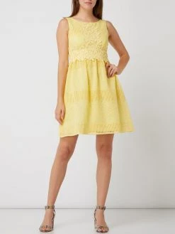 Jake*s Cocktail Cocktailkleid Aus Spitze Mit Zierborten - Hellgelb