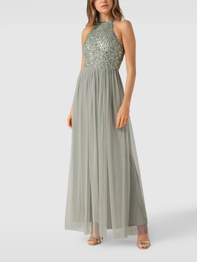 LACE & BEADS Abendkleid Mit Pailletten - Mint 3 LACE & BEADS Abendkleid Mit Pailletten - Mint