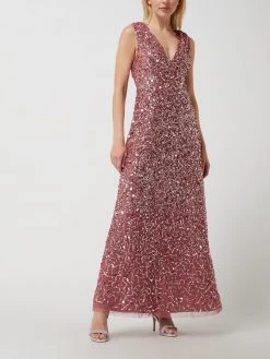 MAYA DELUXE Abendkleid Aus Tüll Mit Pailletten - Altrosa