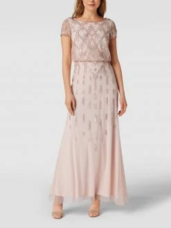 Adrianna Papell Abendkleid Mit Zierbesatz - Apricot