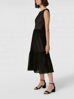 Swing Cocktailkleid In Midilänge - Schwarz