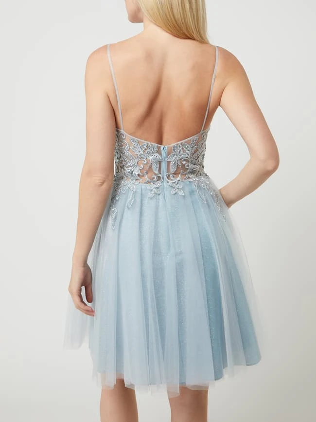 Luxuar Cocktailkleid Mit Strasssteinen - Hellblau 8 Luxuar Cocktailkleid Mit Strasssteinen - Hellblau – Bild 6