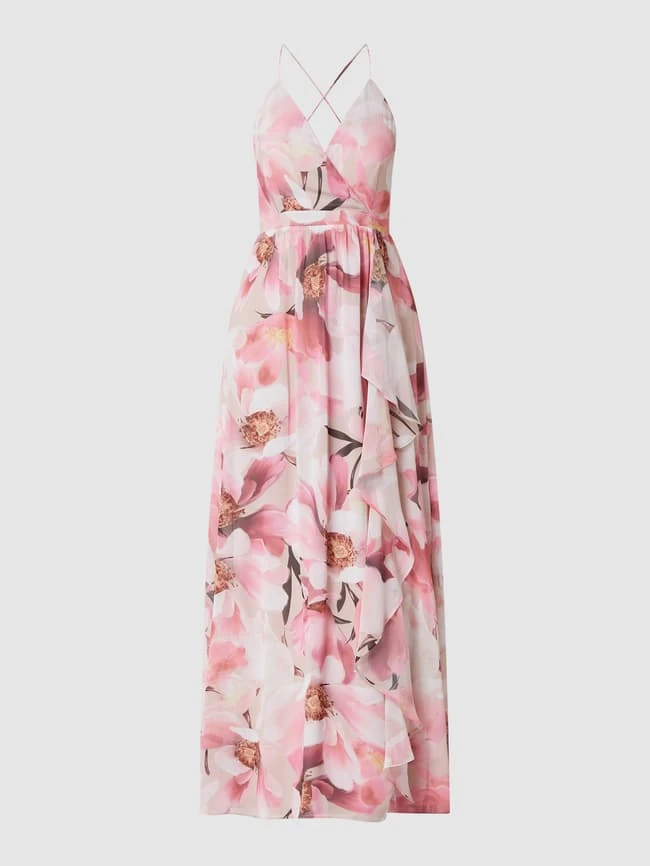 Jake*s Cocktail Abendkleid Aus Chiffon Mit Volants - Rosé Meliert 4 Jake*s Cocktail Abendkleid Aus Chiffon Mit Volants - Rosé Meliert – Bild 2