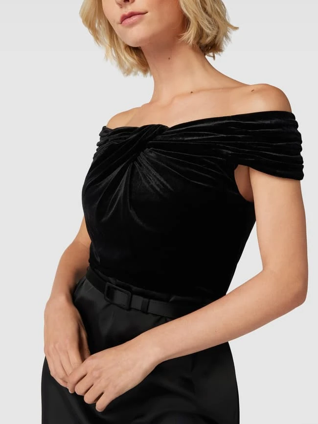 Lauren Ralph Lauren Knielanges Kleid Mit Knoten-Detail Modell 'YROTRIA' - Schwarz 5 Lauren Ralph Lauren Knielanges Kleid Mit Knoten-Detail Modell 'YROTRIA' - Schwarz – Bild 3