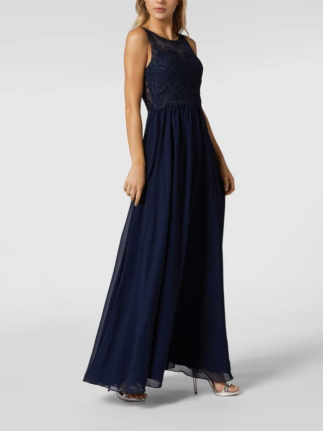 Laona Abendkleid Aus Chiffon Mit Ziersteinen - Dunkelblau 3 Laona Abendkleid Aus Chiffon Mit Ziersteinen - Dunkelblau