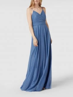 TROYDEN COLLECTION Abendkleid Mit Effektgarn - Bleu