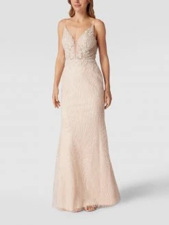 Unique Abendkleid Mit Stola - Rosé