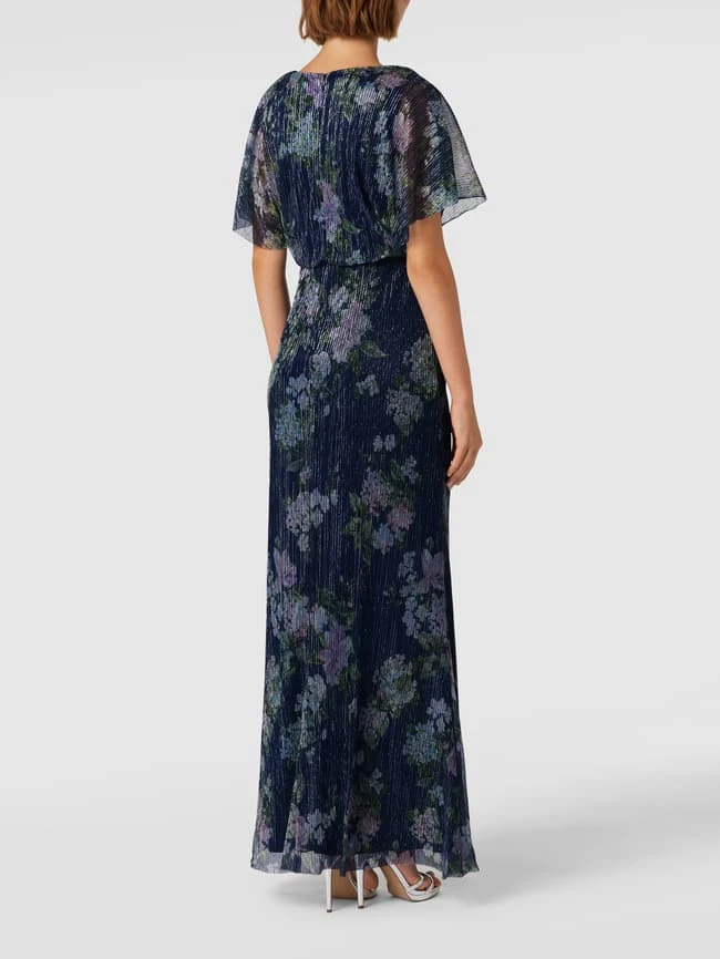 Adrianna Papell Abendkleid Mit Floralem Allover-Muster - Dunkelblau 6 Adrianna Papell Abendkleid Mit Floralem Allover-Muster - Dunkelblau – Bild 5