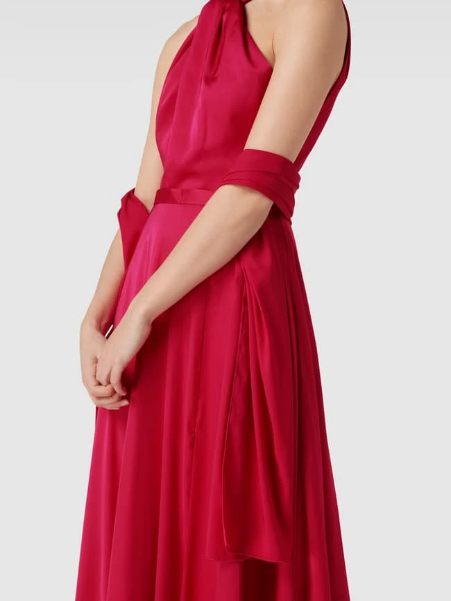Unique Abendkleid Mit Hohem Seitenschlitz - Pink 5 Unique Abendkleid Mit Hohem Seitenschlitz - Pink – Bild 3