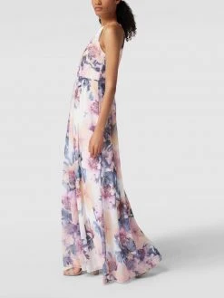 Jake*s Cocktail Abendkleid Mit Floralem Allover-Muster - Ecru