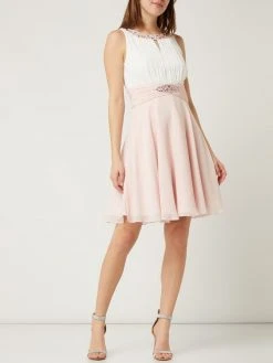 Jake*s Cocktail Cocktailkleid Aus Chiffon Mit Zierperlen - Rosa