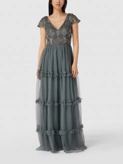 LACE & BEADS Abendkleid Mit Pailletten - Grün
