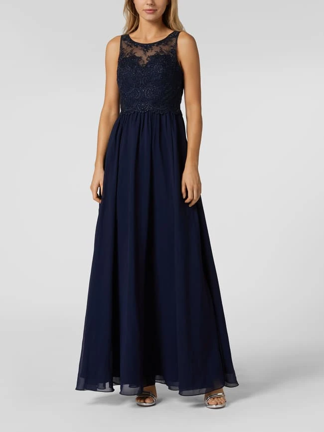 Laona Abendkleid Aus Chiffon Mit Ziersteinen - Dunkelblau 6 Laona Abendkleid Aus Chiffon Mit Ziersteinen - Dunkelblau – Bild 4