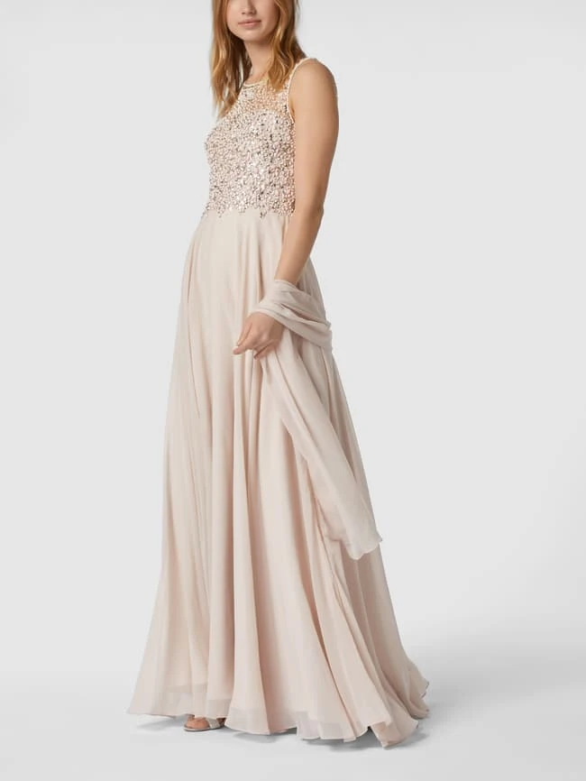 Unique Abendkleid Mit Ziersteinen - Beige 3 Unique Abendkleid Mit Ziersteinen - Beige