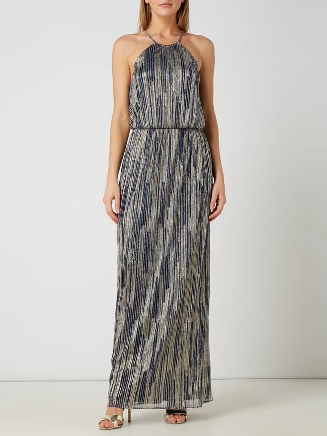 Swing Abendkleid Mit Effektgarn - Marineblau 3 Swing Abendkleid Mit Effektgarn - Marineblau