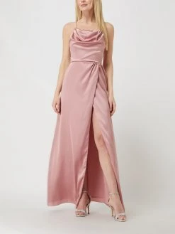 MAYA DELUXE Abendkleid Aus Satin - Altrosa