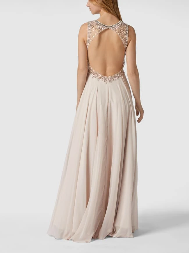 Unique Abendkleid Mit Ziersteinen - Beige 7 Unique Abendkleid Mit Ziersteinen - Beige – Bild 5