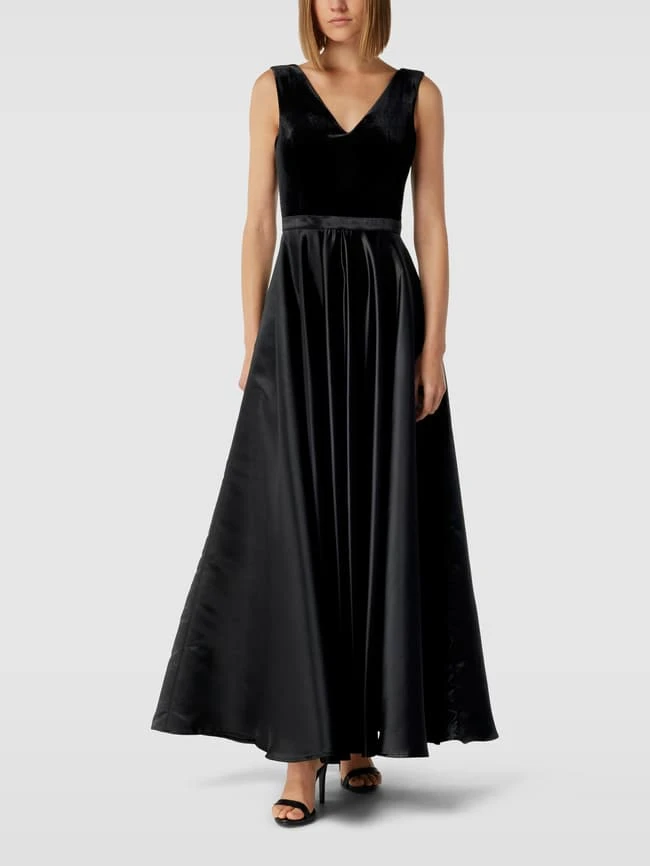 Paradi Abendkleid Mit V-Ausschnitt - Schwarz 3 Paradi Abendkleid Mit V-Ausschnitt - Schwarz