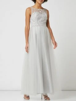 Laona Abendkleid Aus Tüll Mit Perlen - Hellgrau